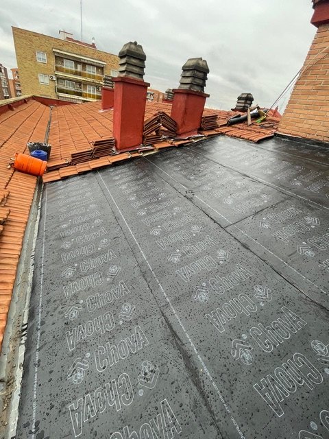 Cubierta preparada antes de aplicar la impermeabilización